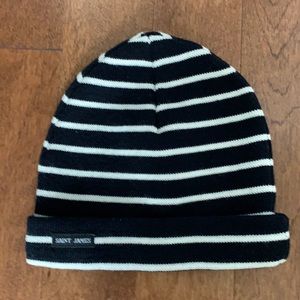 Saint James Beanie Dark Navy White Stripe
